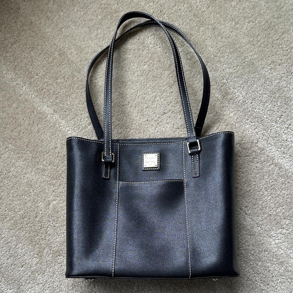 Dooney & Bourke Classic Black Leather Tote